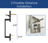 CozyBlock Double Door Handle Sets with Single Cylinder Deadbolt, Rectangular Adjustable Entry Door Lock Sets with Dummy