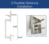 CozyBlock Double Door Handle Sets with Single Cylinder Deadbolt, Rectangular Adjustable Entry Door Lock Sets with Dummy