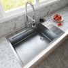 CozyBlock EmboPress Series Topmount Workstation Kitchen Sink - Premium 16 Gauge Stainless Steel with Integrated Drainboard, Dual-Tier Ledges, and Honeycomb Embossing, Complete Package w/ Cutting Board, Dish Rack, Strainer