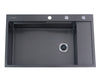 CozyBlock EmboPress Series Topmount Workstation Kitchen Sink - Premium 16 Gauge Black Stainless Steel with Integrated Drainboard, Dual-Tier Ledges, and Honeycomb Embossing, Complete Package w/ Cutting Board, Dish Rack, Strainer