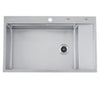 CozyBlock EmboPress Series Topmount Workstation Kitchen Sink - Premium 16 Gauge Stainless Steel with Integrated Drainboard, Dual-Tier Ledges, and Honeycomb Embossing, Complete Package w/ Cutting Board, Dish Rack, Strainer