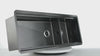 48 in. Workstation Undermount 16 Gauge Nano Black Stainless Steel Double Bowl Kitchen Sink w/ Integrated Ledge 15mm Tight Radius with Premium Accessories