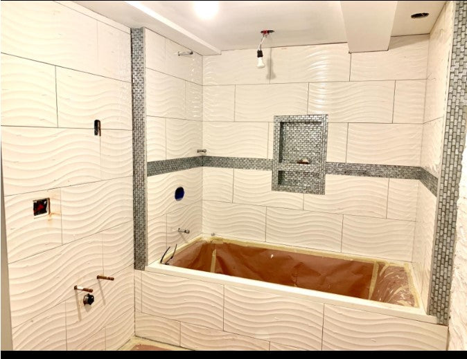 Over Mount SHOWER CUBE Ready For Tile Waterproof Leak Proof Bathroom Recessed Shower Shelf Shower Niche Organizer For Shampoo and Toiletry Storage