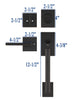 CozyBlock Single Door Handle Set with Single Cylinder Deadbolt, Rectangular Adjustable Entry Door Lock Set