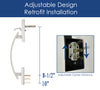 CozyBlock Double Door Handle Sets with Single Cylinder Deadbolt, Rectangular Adjustable Entry Door Lock Sets with Dummy