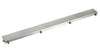 Bathroom Shower Linear Drain 2-sided Reversible Tile Insert Grate Brushed 304 Stainless Steel with Threaded Adaptor and Adjustable Leveling Feet