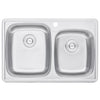33 in. x 22 in. Topmount / Drop-in 18 Gauge Stainless Steel Double Bowl (60/40) Kitchen Sink with 9 in. Deep