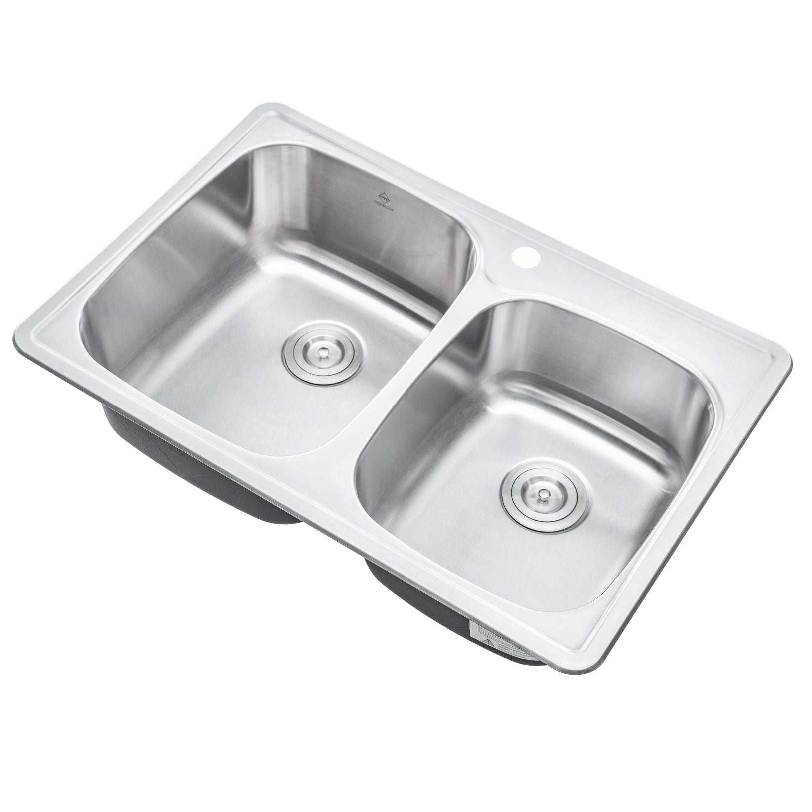 33 in. x 22 in. Topmount / Drop-in 18 Gauge Stainless Steel Double Bowl (60/40) Kitchen Sink with 9 in. Deep