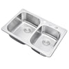 33 in. x 22 in. Topmount / Drop-in 18 Gauge Stainless Steel Double Bowl (60/40) Kitchen Sink with 9 in. Deep