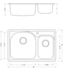 33 in. x 22 in. Topmount / Drop-in 18 Gauge Stainless Steel Double Bowl (70/30) Kitchen Sink with 8 in. Deep