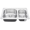 33 in. x 22 in. Topmount / Drop-in 18 Gauge Stainless Steel Double Bowl (70/30) Kitchen Sink with 8 in. Deep