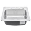 25 in. x 22 in. Topmount / Drop-in 18 Gauge Stainless Steel Single Bowl Island / Bar / Prep  Kitchen Sink with 9 in. Deep