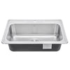 33 in. x 22 in. Topmount / Drop-in 18 Gauge Stainless Steel Single Bowl Kitchen Sink with 9 in. Deep (Preorder Only)
