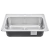 33 in. x 22 in. Topmount / Drop-in 18 Gauge Stainless Steel Single Bowl Kitchen Sink with 9 in. Deep
