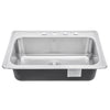 33 in. x 22 in. Topmount / Drop-in 18 Gauge Stainless Steel Single Bowl Kitchen Sink with 9 in. Deep