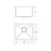 Undermount 16 Gauge Stainless Steel Single Bowl Island / Bar / Prep Kitchen Sink with 15mm Radius Corner Design