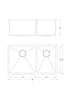 Undermount 16 Gauge Stainless Steel Double Bowl Kitchen Sink with 15mm Radius Corner Design
