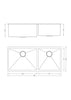 Undermount 16 Gauge Stainless Steel Double Bowl Kitchen Sink with 15mm Radius Corner Design