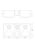 42 in. Undermount 16 Gauge Stainless Steel Triple Bowl Kitchen Sink with 15mm Radius Corner Design