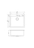 25 in. Drop-In / Topmount 16 Gauge Stainless Steel Single Bowl Kitchen Island / Bar Prep Sink with 15mm Radius Corner Design