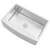 Farmhouse Apron Curve Front 16 Gauge Stainless Steel Single Bowl Kitchen Sink with 15mm Radius Corner Design