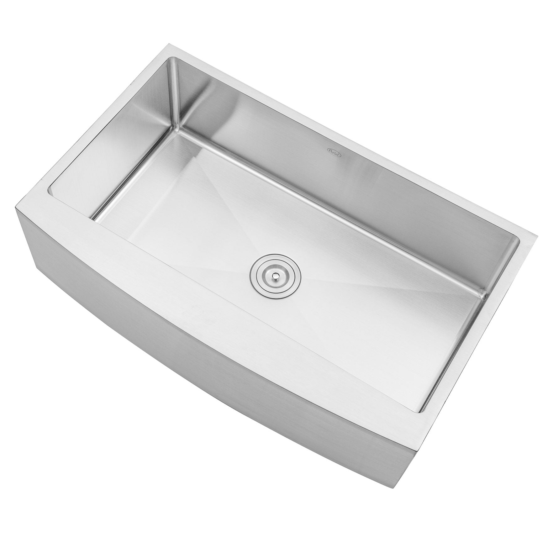Farmhouse Apron Curve Front 16 Gauge Stainless Steel Single Bowl Kitchen Sink with 15mm Radius Corner Design