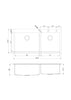 Drop-In / Topmount 16 Gauge Stainless Steel Double Bowl Kitchen Sink with 15mm Radius Corner Design