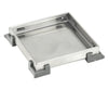 Bathroom Shower Square Drain 2-sided Reversible Tile Insert Grate Brushed 304 Stainless Steel with Threaded Adaptor