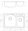 33 in. x 22 in. Topmount / Drop-in 18 Gauge Stainless Steel Double Bowl (70/30) Kitchen Sink with 8 in. Deep