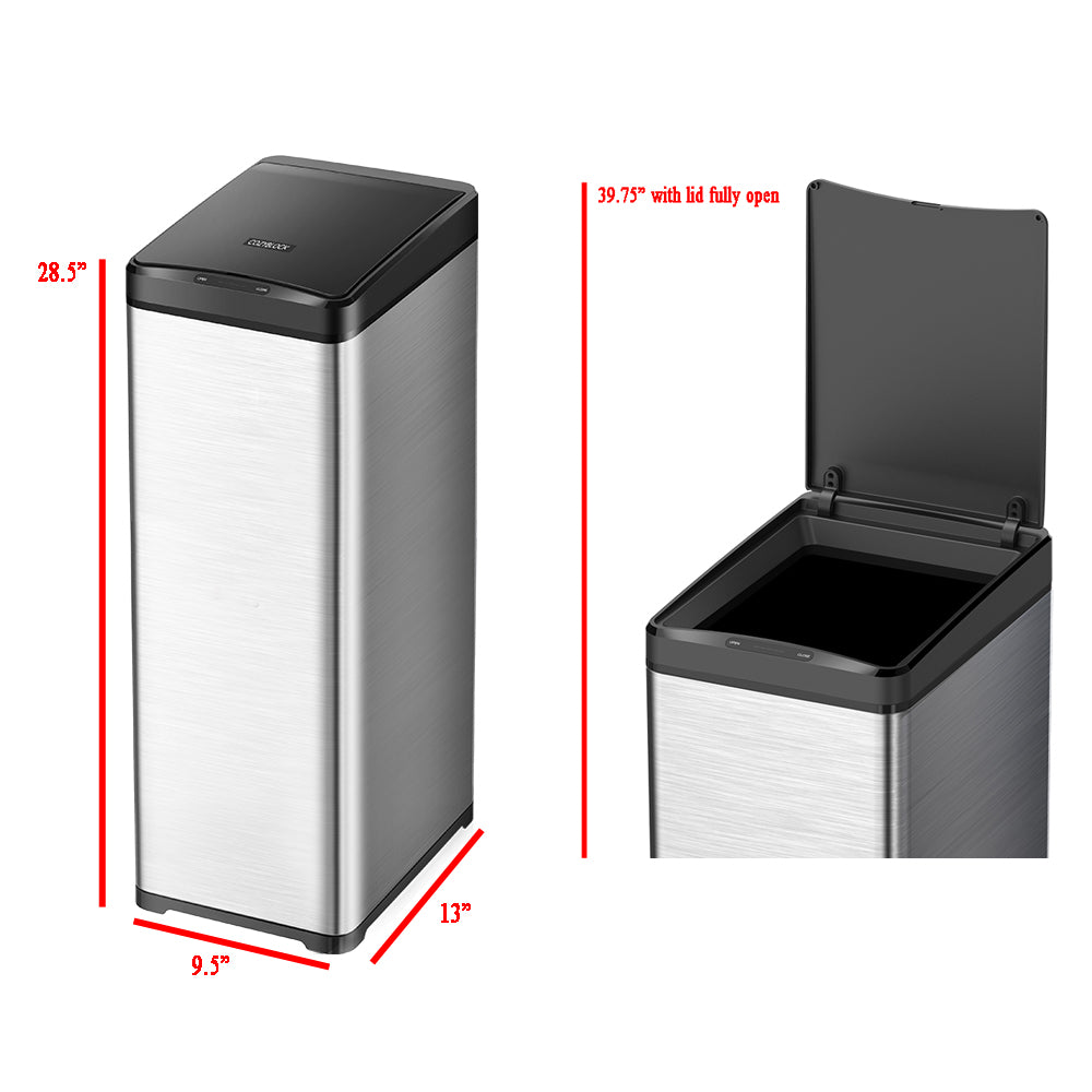 CozyBlock 13 Gallon 50L Slim Automatic Trash Can for Kitchen, Touchless Motion Sensor Bin