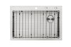 Offset Drain Opening Drop-In / Topmount 16 Gauge Stainless Steel Single Bowl Kitchen Sink 15mm Tight Radius Includes Bottom Protective Grid & Strainer