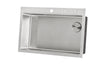 Offset Drain Opening Drop-In / Topmount 16 Gauge Stainless Steel Single Bowl Kitchen Sink 15mm Tight Radius Includes Bottom Protective Grid & Strainer