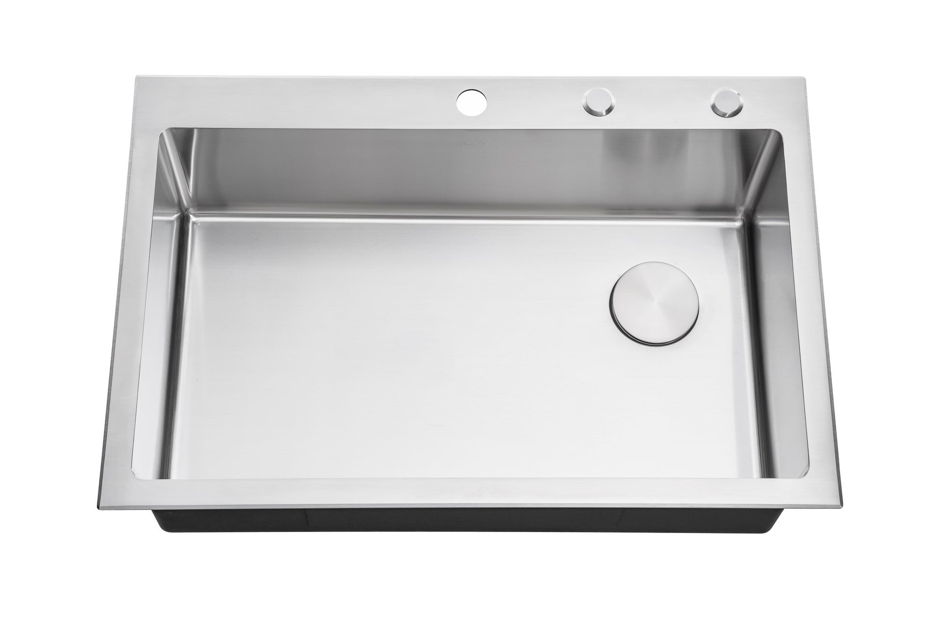 Offset Drain Opening Drop-In / Topmount 16 Gauge Stainless Steel Single Bowl Kitchen Sink 15mm Tight Radius Includes Bottom Protective Grid & Strainer
