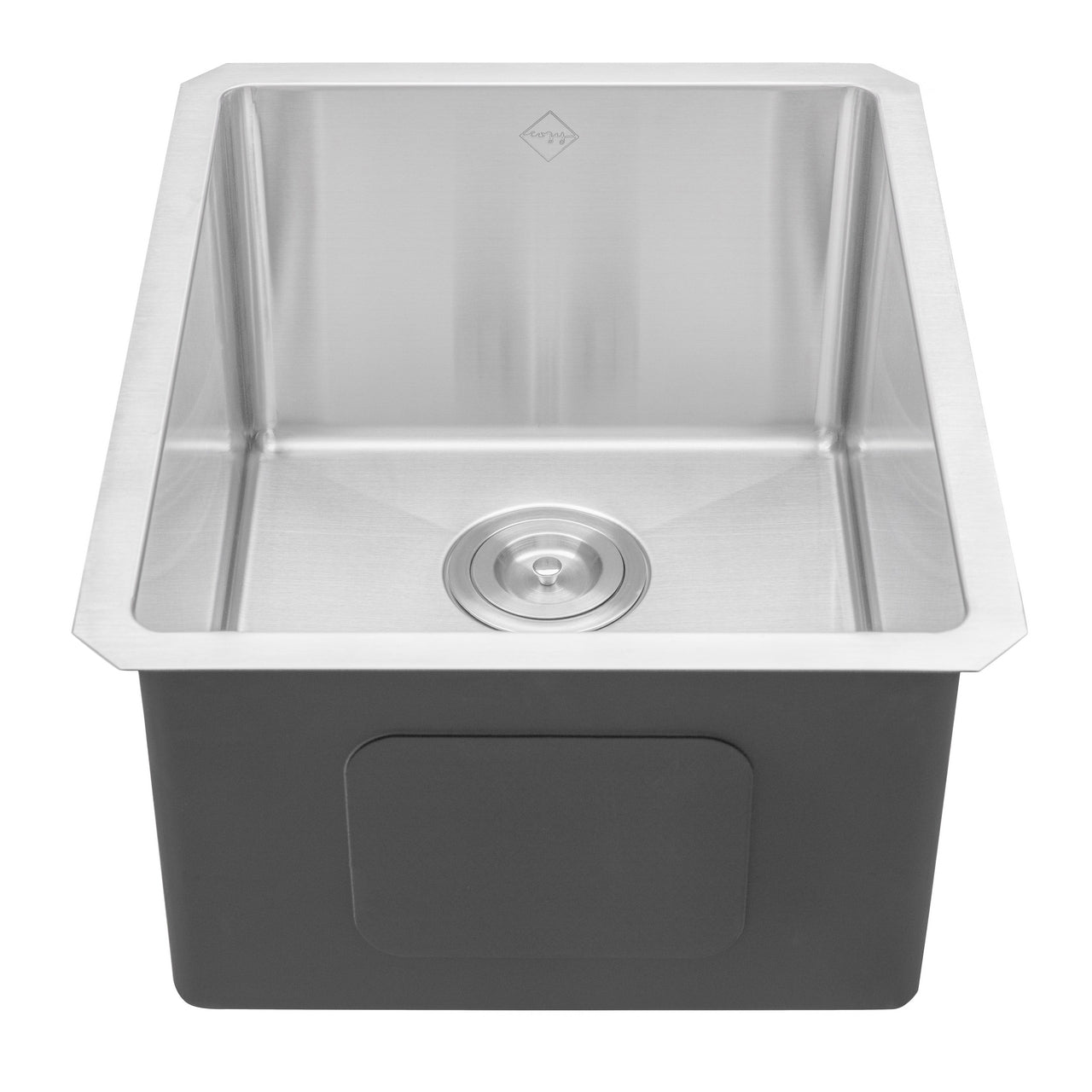 Undermount 16 Gauge Stainless Steel Single Bowl Island / Bar / Prep Kitchen Sink with 15mm Radius Corner Design