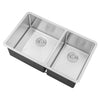 Undermount 16 Gauge Stainless Steel Double Bowl Kitchen Sink with 15mm Radius Corner Design