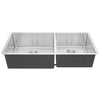 Undermount 16 Gauge Stainless Steel Double Bowl Kitchen Sink with 15mm Radius Corner Design