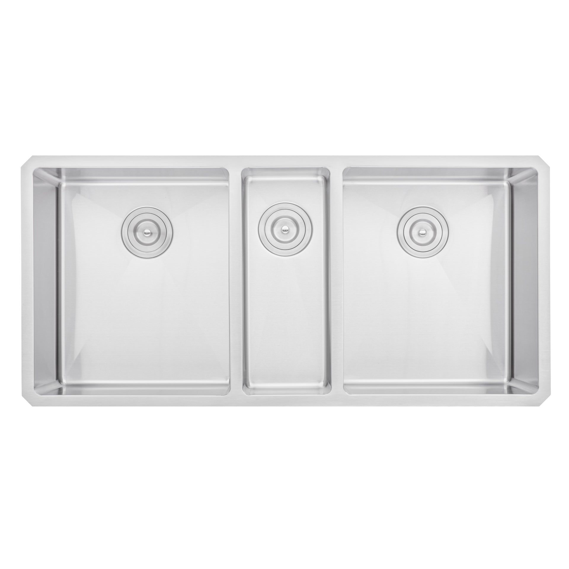 42 in. Undermount 16 Gauge Stainless Steel Triple Bowl Kitchen Sink with 15mm Radius Corner Design