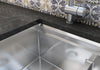 Workstation Undermount 16 Gauge Stainless Steel Single Bowl Kitchen Sink w/ Integrated Ledge, 15mm Tight Radius with Premium Accessories