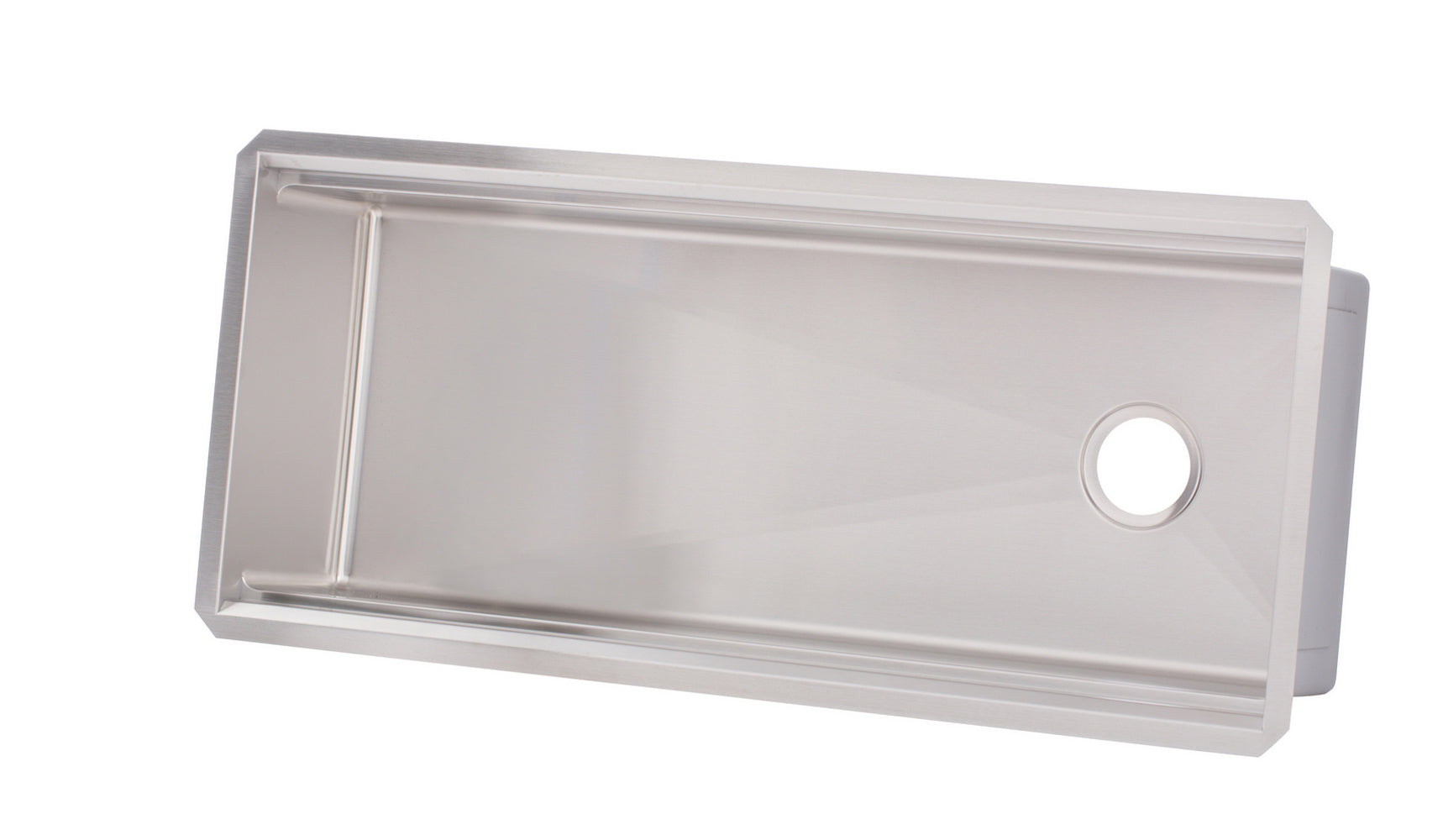 Workstation Undermount 16 Gauge Stainless Steel Single Bowl Kitchen Sink w/ Integrated Ledge, 15mm Tight Radius with Premium Accessories