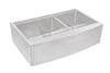 Enthous Workstation Farmhouse Apron 16 Gauge Double Bowl Stainless Steel Kitchen Sink w/ Integrated Ledge, 15mm Tight Radius, Premium Accessories – Dish Rack, Colander, Cutting-board, Grid