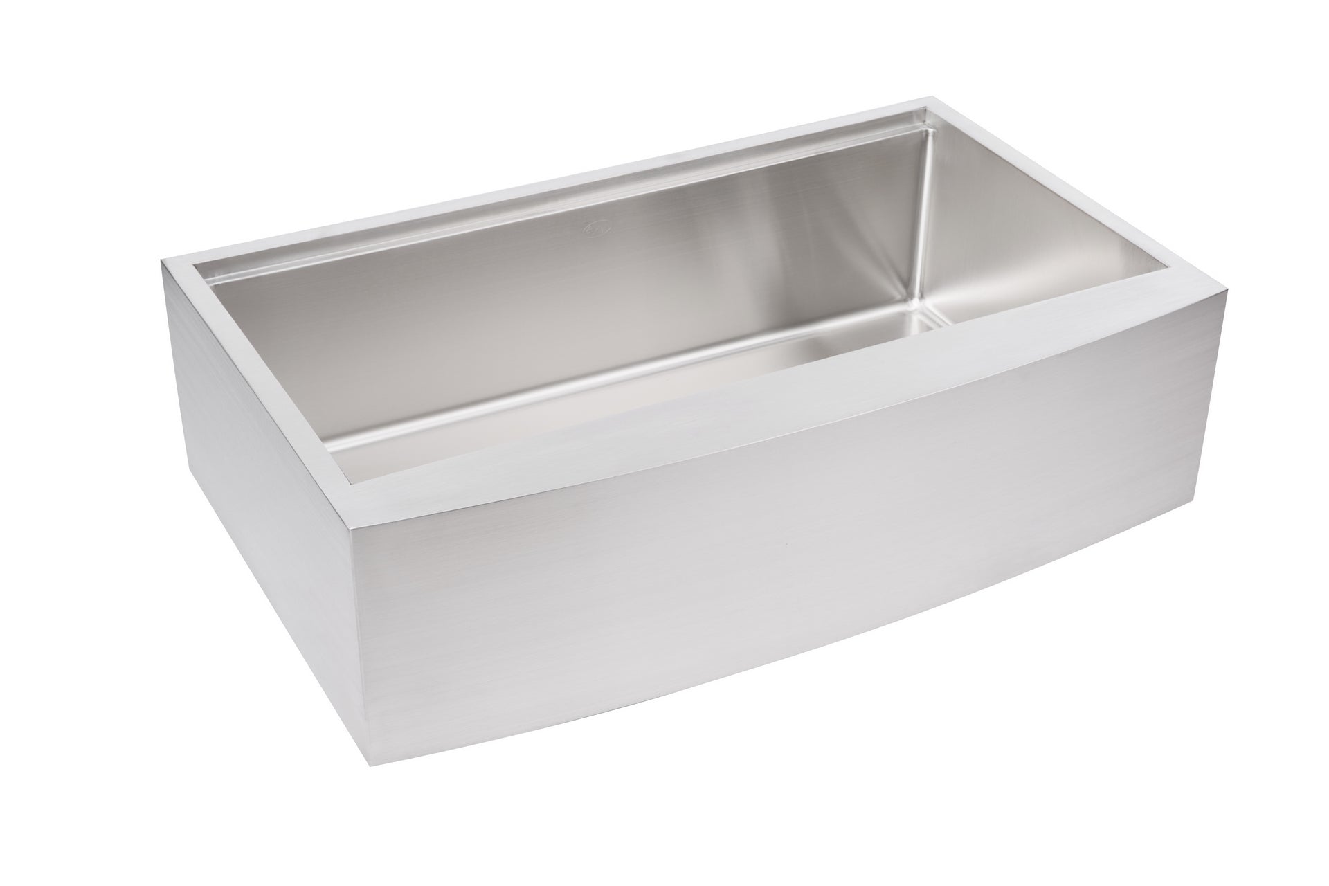 Workstation Farmhouse Apron Curve Front 16 Gauge  Stainless Steel Single Bowl Kitchen Sink w/ Integrated Ledge, 15mm Tight Radius w/ Premium Accessories