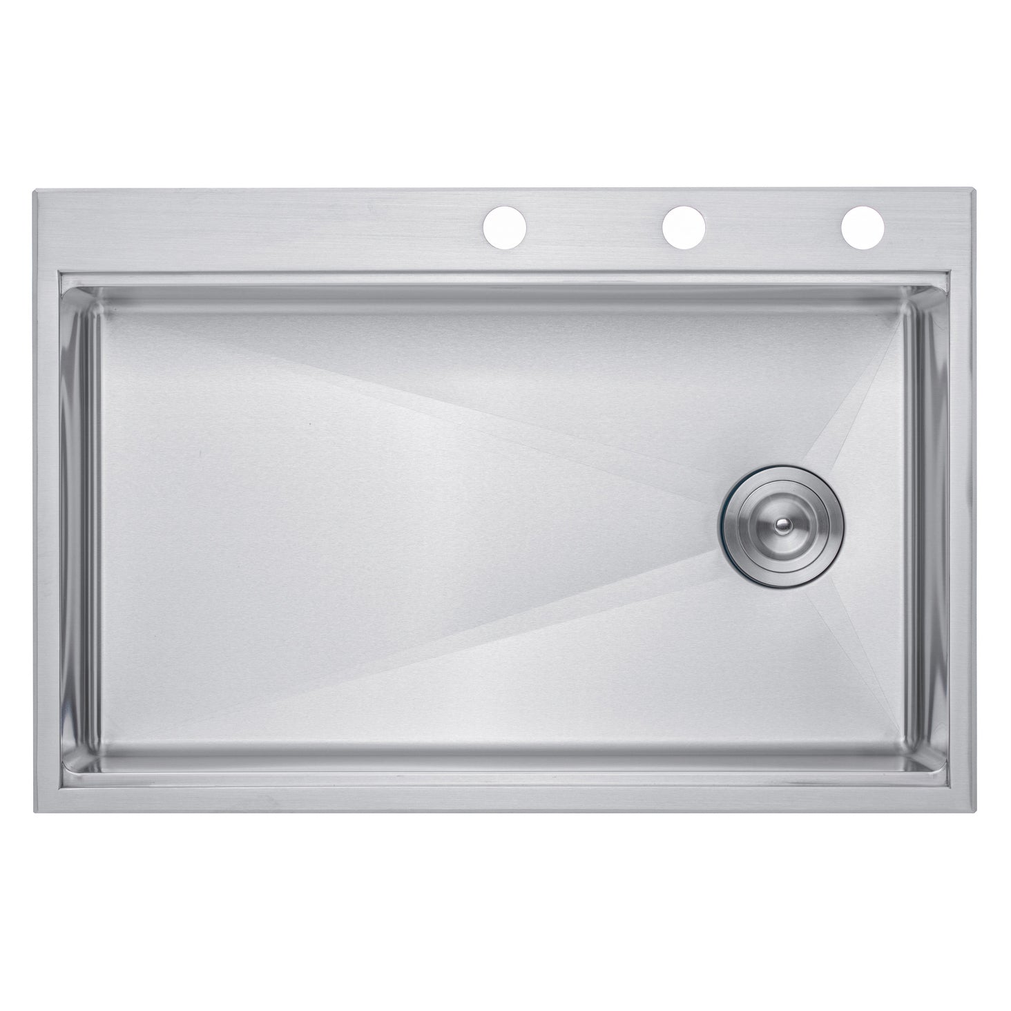 Workstation Topmount / Drop-in 16 Gauge Stainless Steel Single Bowl Kitchen Sink w/ Integrated Ledge, 15mm Tight Radius with Premium Accessories