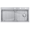 Workstation Topmount / Drop-in 16 Gauge Stainless Steel Single Bowl Kitchen Sink w/ Integrated Ledge, 15mm Tight Radius with Premium Accessories