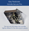 CozyBlock Double Door Handle Sets with Single Cylinder Deadbolt, Rectangular Adjustable Entry Door Lock Sets with Dummy