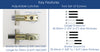 CozyBlock Double Door Handle Sets with Single Cylinder Deadbolt, Rectangular Adjustable Entry Door Lock Sets with Dummy