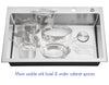 Offset Drain Opening Drop-In / Topmount 16 Gauge Stainless Steel Single Bowl Kitchen Sink 15mm Tight Radius Includes Bottom Protective Grid & Strainer