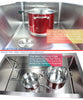 Undermount 16 Gauge Stainless Steel Double Bowl Kitchen Sink with 15mm Radius Corner Design