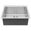 25 in. Drop-In / Topmount 16 Gauge Stainless Steel Single Bowl Kitchen Island / Bar Prep Sink with 15mm Radius Corner Design