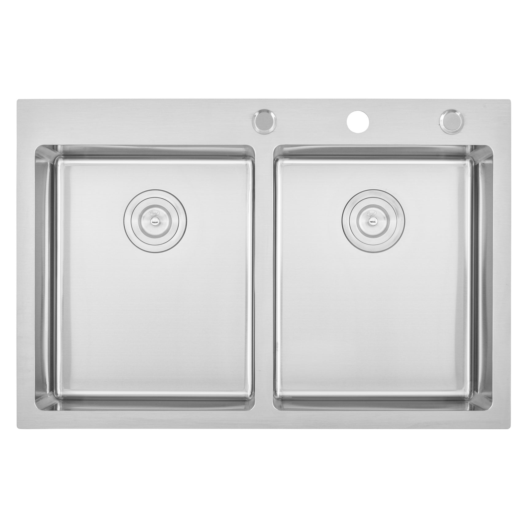 Drop-In / Topmount 16 Gauge Stainless Steel Double Bowl Kitchen Sink with 15mm Radius Corner Design