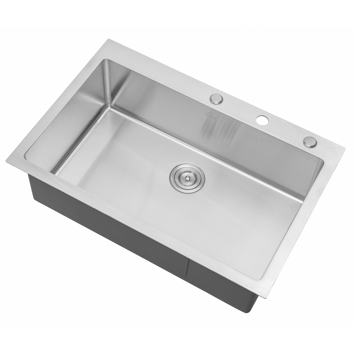 Drop-In / Topmount 16 Gauge Stainless Steel Single Bowl Kitchen Sink with 15mm Radius Corner Design